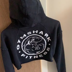 Gym shark cropped hoodie